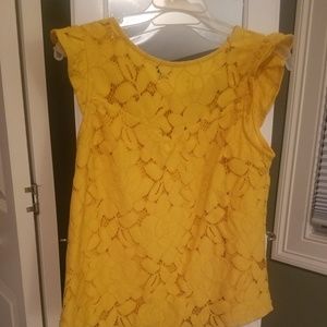Yellow lace top